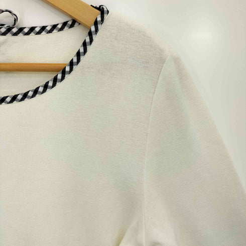 クレージュ courreges ギンガムチェック ニットカットソー レディース JPN:9号