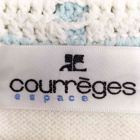 クレージュ courreges クロシェニット切替 半袖ニット&カーディガン アンサンブル レディース JPN:38