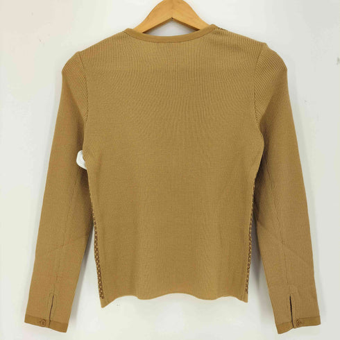クレージュ courreges フェイクスエード切替 半袖ニット&ジップニット アンサンブル レディース JPN:38