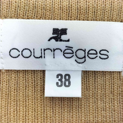 クレージュ courreges フェイクスエード切替 半袖ニット&ジップニット アンサンブル レディース JPN:38