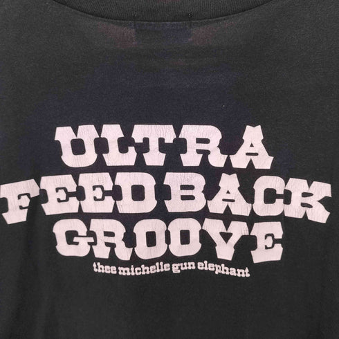 ワールドワイドラブ WORLD WIDE LOVE 90S ULTRA FEEDBACK GROOVEプリント Tシャツ バンT 裾&袖シングル メンズ