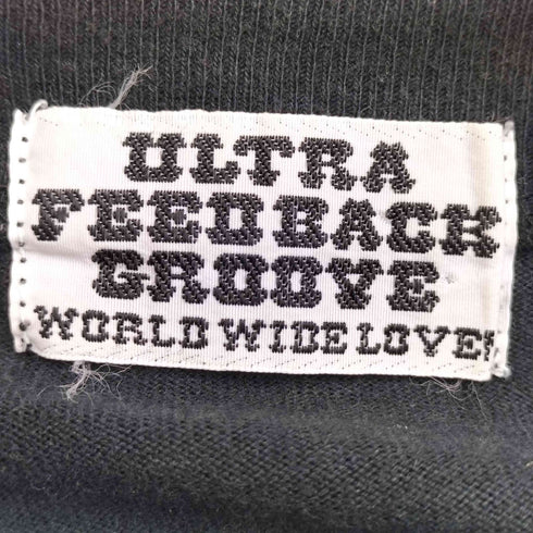 ワールドワイドラブ WORLD WIDE LOVE 90S ULTRA FEEDBACK GROOVEプリント Tシャツ バンT 裾&袖シングル メンズ