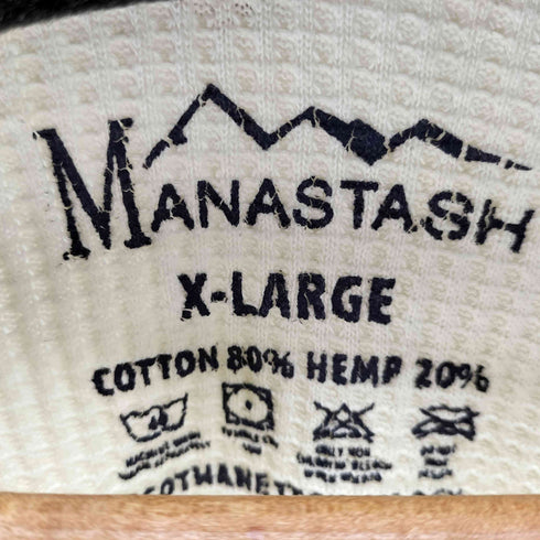 マナスタッシュ MANASTASH ワッフル サーマル ロングスリーブカットソー メンズ XL