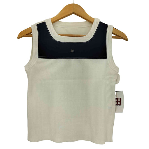 クレージュ courreges リブニット タンクトップ ベスト レディース JPN:9号