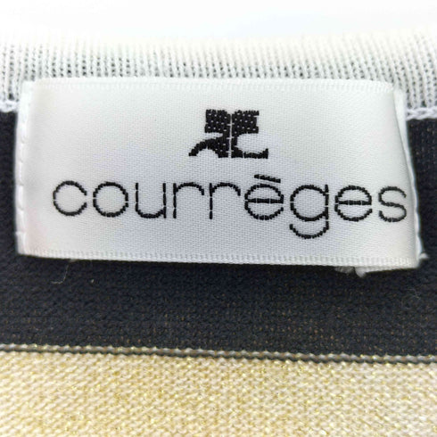 クレージュ courreges ラメ ボーダー ノースリーブ ニット レディース JPN:38