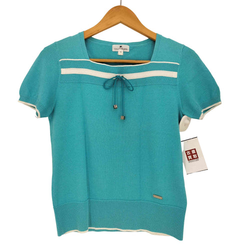 クレージュ courreges スクエアネック 半袖ニット レディース JPN:38