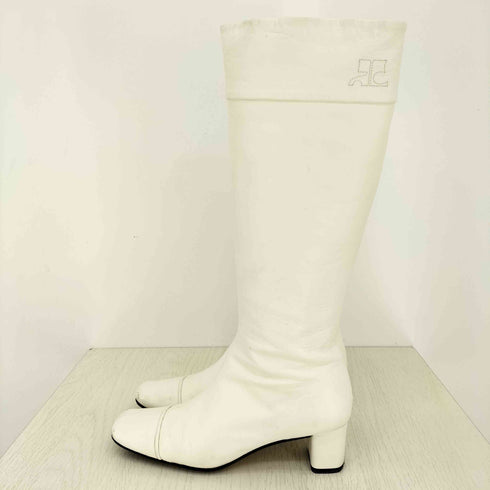 クレージュ courreges スクエアトゥ ロングブーツ レディース JPN:23.5