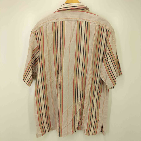 ポロバイラルフローレン Polo by RALPH LAUREN フラップポケット リネン コットン ストライプ オープンカラー シャツ メンズ import:L