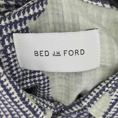 ベッドフォード BED J.W. FORD グレンチェック ストライプカモシャツ メンズ 1