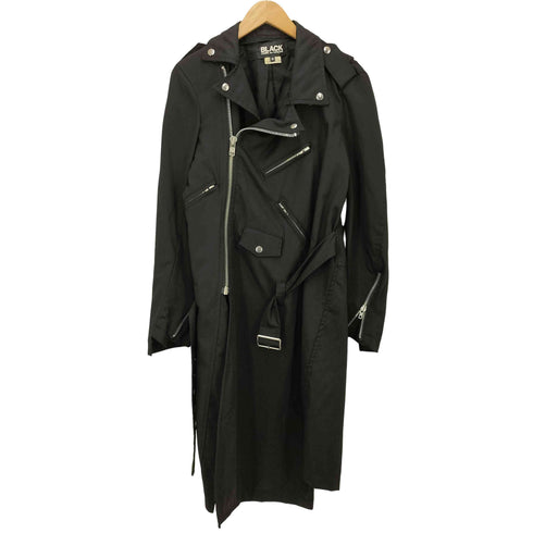 ブラックコムデギャルソン BLACK COMME des GARCONS AD2015 16SS 捻れ ライダース デザイン ウール コート メンズ JPN:S