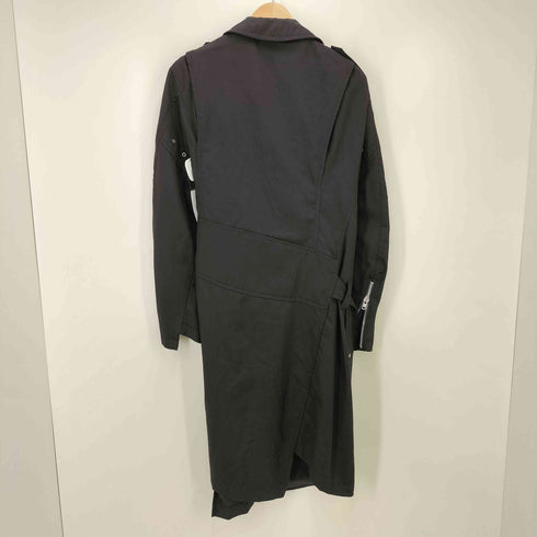 ブラックコムデギャルソン BLACK COMME des GARCONS AD2015 16SS 捻れ ライダース デザイン ウール コート メンズ JPN:S