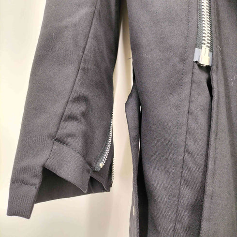 ブラックコムデギャルソン BLACK COMME des GARCONS AD2015 16SS 捻れ ライダース デザイン ウール コート メンズ JPN:S