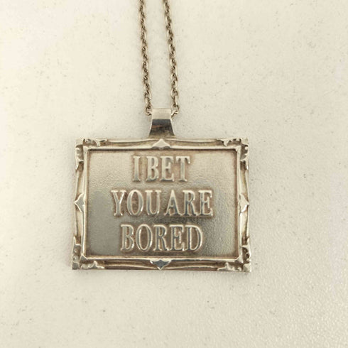SHRINE I BET YOU ARE BORED プレートネックレス メンズ