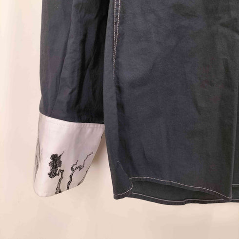 ドルチェアンドガッバーナ DOLCE&GABBANA イタリア製 GOLD 水墨画 虎 デザイン レギュラーカラー L/S シャツ メンズ 16 41