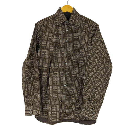 バーバリーロンドン BURBERRY LONDON 幾何学柄 レギュラーカラーシャツ メンズ 15 1/2 -39
