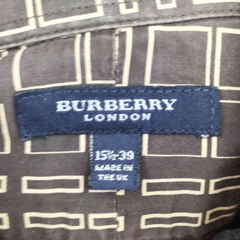 バーバリーロンドン BURBERRY LONDON 幾何学柄 レギュラーカラーシャツ メンズ 15 1/2 -39