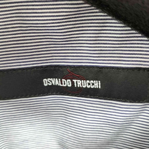 OSVALDO TRUCCHI パームツリー ストライプシャツ メンズ 42 16 1/2