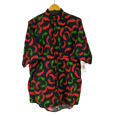 YO WEAR USA製 総柄 S/S コットンシャツ メンズ JPN:XL