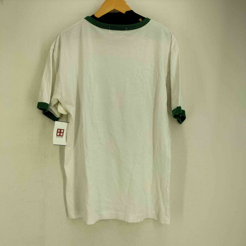 90S J LEAGUE サッカーチーム ロゴプリント 半袖 リンガーTシャツ メンズ JPN:L