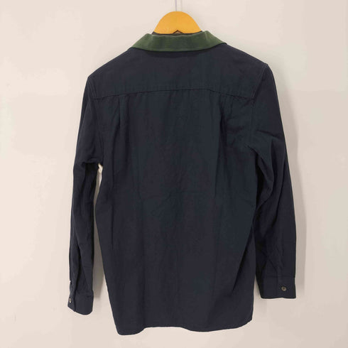 フレッドペリー FRED PERRY フロントロゴ刺繍 バイカラー L/S 開襟シャツ メンズ import:S