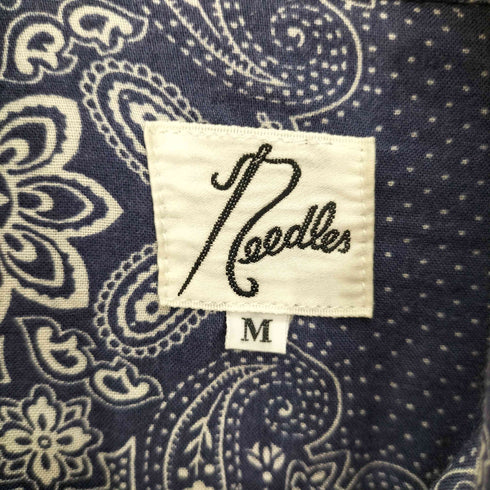 ニードルズ Needles ペイズリー 総柄 襟芯 スナップボタン L/S シャツ メンズ JPN:M