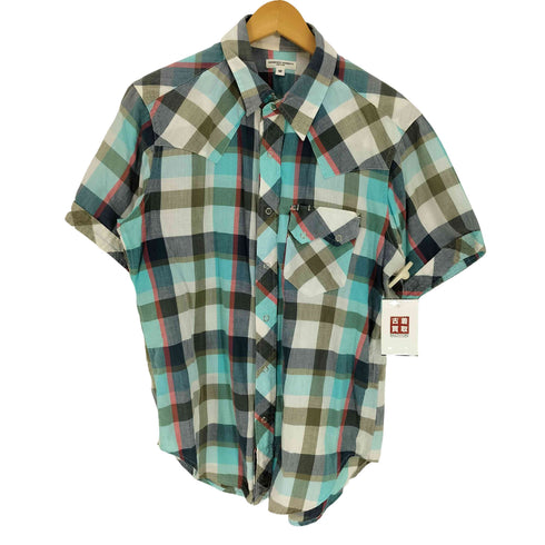 エンジニアードガーメンツ Engineered Garments USA製 マドラスチェック スナップボタン S/S ウエスタン シャツ メンズ import:M