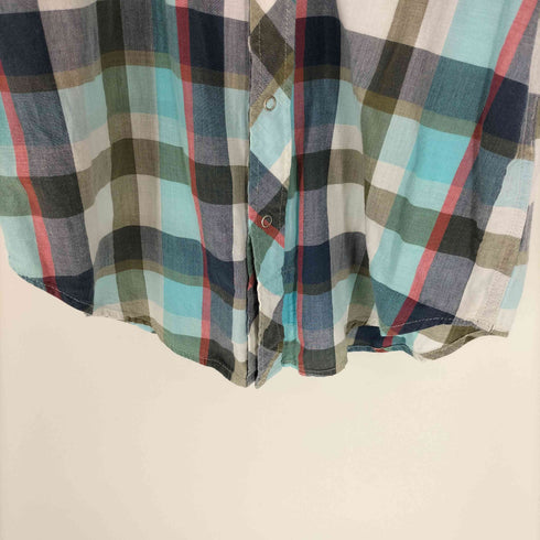 エンジニアードガーメンツ Engineered Garments USA製 マドラスチェック スナップボタン S/S ウエスタン シャツ メンズ import:M