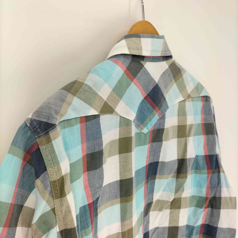 エンジニアードガーメンツ Engineered Garments USA製 マドラスチェック スナップボタン S/S ウエスタン シャツ メンズ import:M
