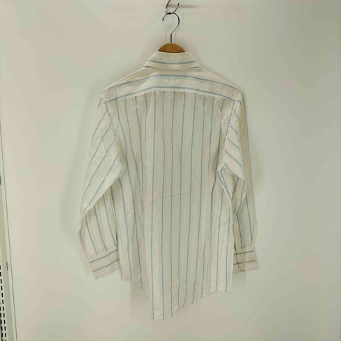 ランバンコレクション LANVIN COLLECTION コットンリネンストライプシャツ メンズ JPN:48