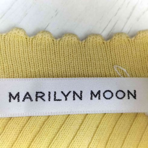 マリリンムーン MARILYN MOON ベルスリーブ Vネック リブニット レディース