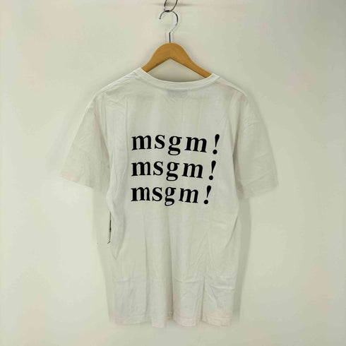 エムエスジーエム MSGM バックロゴプリント クルーネックTシャツ メンズ XS