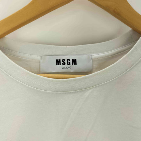 エムエスジーエム MSGM バックロゴプリント クルーネックTシャツ メンズ XS