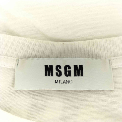 エムエスジーエム MSGM バックロゴプリント クルーネックTシャツ メンズ XS
