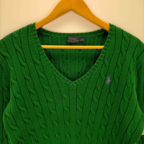 ポロラルフローレン POLO RALPH LAUREN ポニー刺繍 ブイネックセーター レディース JPN:M