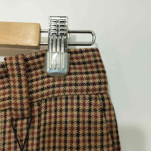 マッシモデュッティ Massimo Dutti ガンクラブチェック 2タック ワイド クロップド パンツ レディース 4