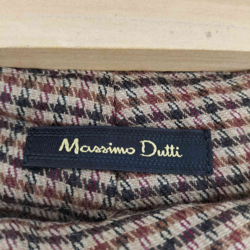 マッシモデュッティ Massimo Dutti ガンクラブチェック 2タック ワイド クロップド パンツ レディース 4