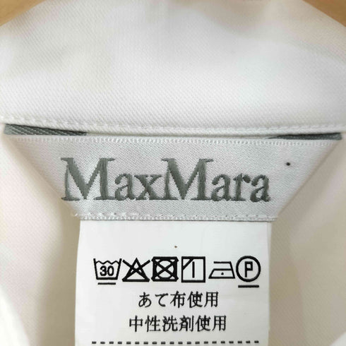 マックスマーラ MAX MARA M刺繍 L/S シャツ シルク混 レディース JPN:38