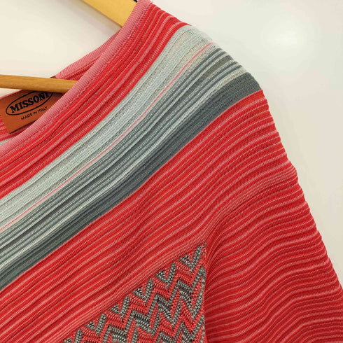 ミッソーニ MISSONI イタリア製 コットンレーヨン Vネック ブラウス レディース 42