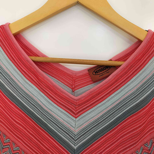 ミッソーニ MISSONI イタリア製 コットンレーヨン Vネック ブラウス レディース 42