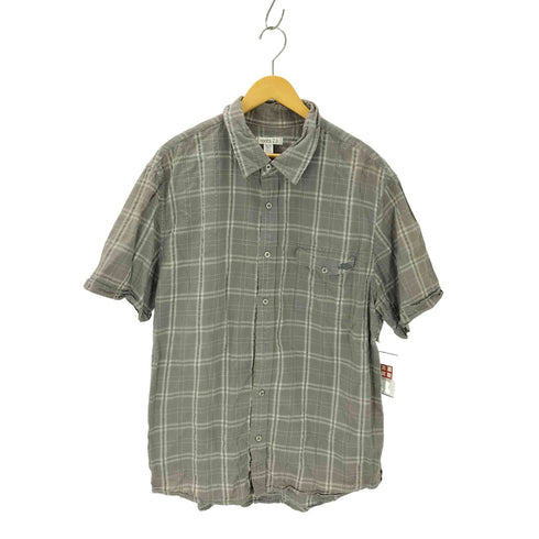 90S LOOTS 73 チェック柄 旨ロゴ刺しゅう 半袖シャツ メンズ JPN:XL