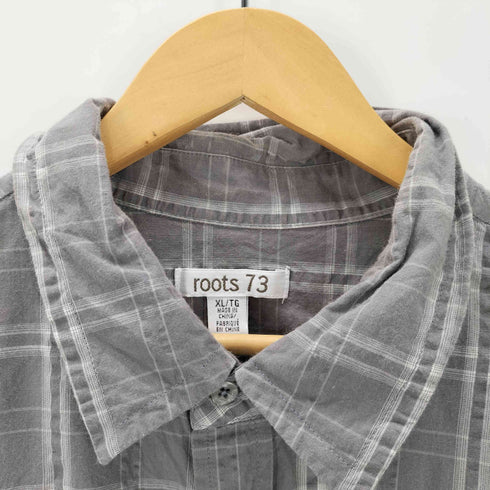 90S LOOTS 73 チェック柄 旨ロゴ刺しゅう 半袖シャツ メンズ JPN:XL