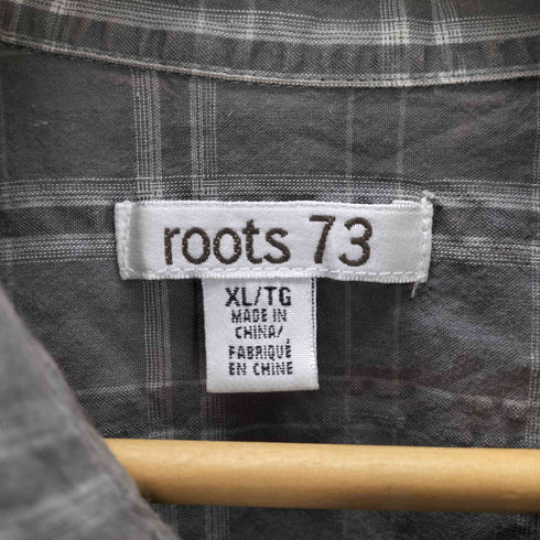 90S LOOTS 73 チェック柄 旨ロゴ刺しゅう 半袖シャツ メンズ JPN:XL