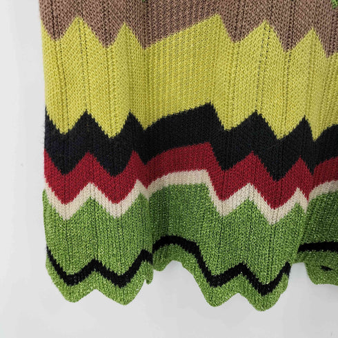 ミッソーニ MISSONI イタリア製 シルク混 ショートスリーブ リブニット レディース 44