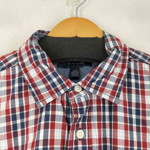 トミーヒルフィガー TOMMY HILFIGER CUSTOM FIT S/S チェックシャツ メンズ JPN:L