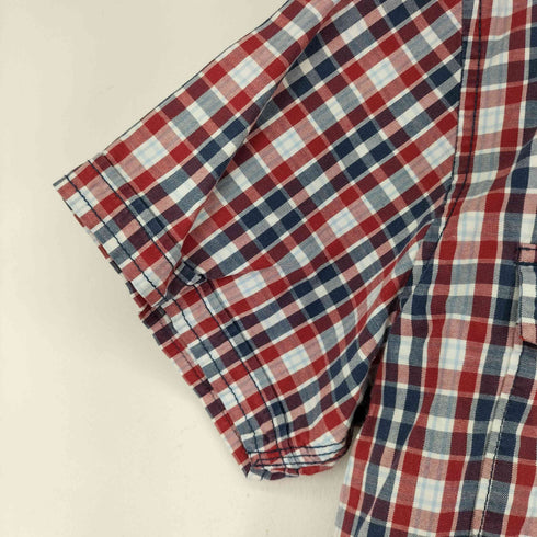 トミーヒルフィガー TOMMY HILFIGER CUSTOM FIT S/S チェックシャツ メンズ JPN:L