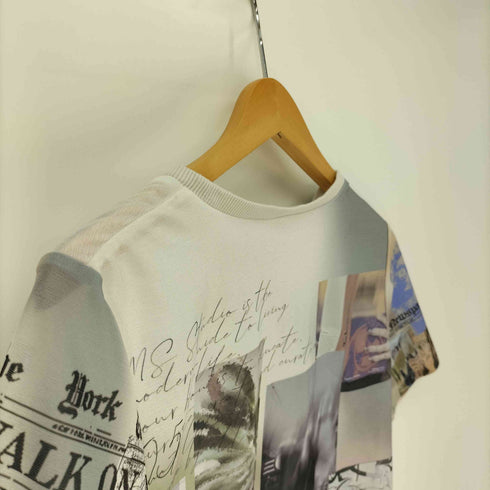 メゾンスペシャル MAISON SPECIAL 23SS モナリザ アート コラージュ シアー トップス レディース FREE