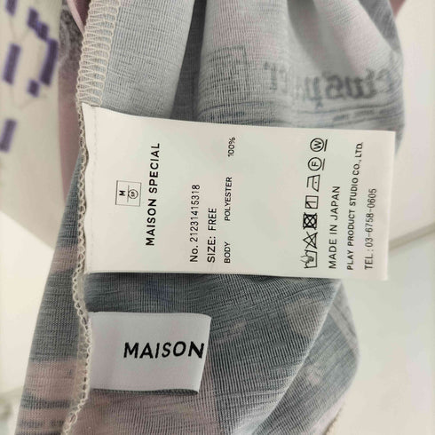 メゾンスペシャル MAISON SPECIAL 23SS モナリザ アート コラージュ シアー トップス レディース FREE
