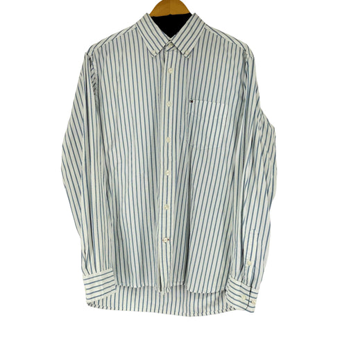 トミーヒルフィガー TOMMY HILFIGER ストライプ L/S ボタンダウンシャツ メンズ JPN:M