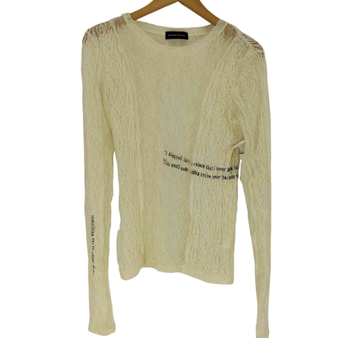 メゾンスペシャル MAISON SPECIAL 24AW Logo Tattoo Blocking Lace Tops ロゴタトゥーブロッキングレーストップス レディース FREE