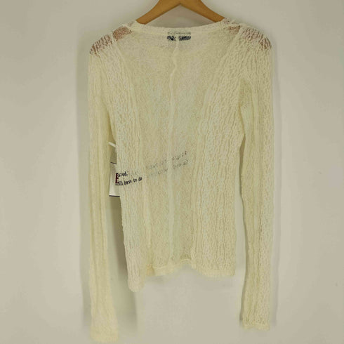 メゾンスペシャル MAISON SPECIAL 24AW Logo Tattoo Blocking Lace Tops ロゴタトゥーブロッキングレーストップス レディース FREE